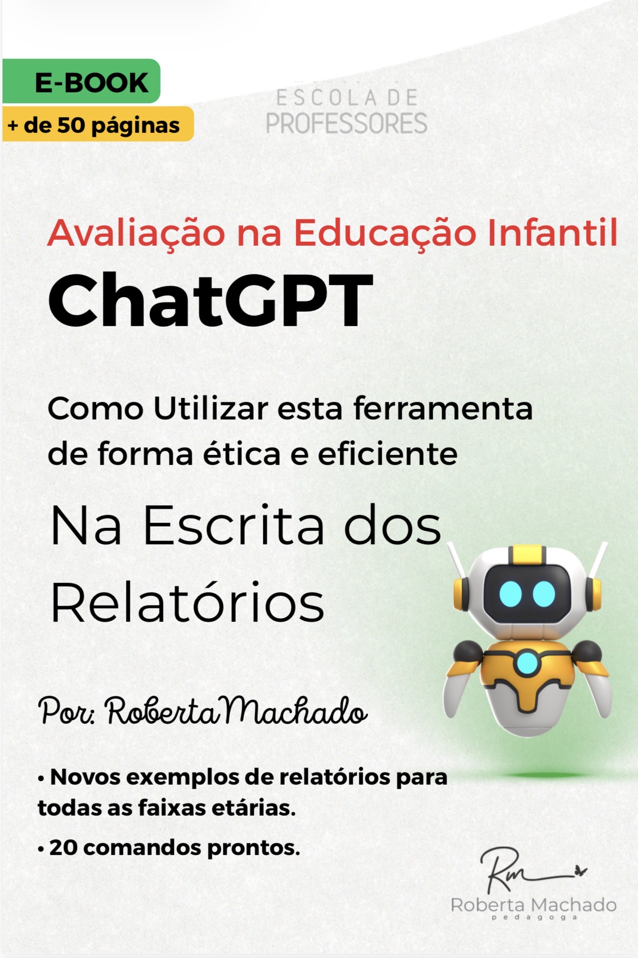 Capa de E-book: ChatGPT e a Escrita dos Relatórios