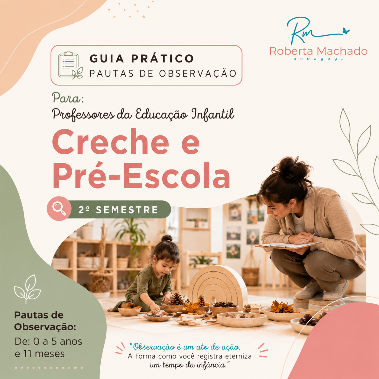 Capa de Guia Prático: Pautas de Observação 0 a 5 anos e 11 meses